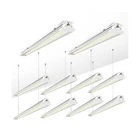 Super Bright 60W Hanging/surface Mount 10000LM 5000K Linkable 4FT Led Shop Li... New. Price: $201.23.