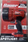 Bauer 20V Hypermax Lithium-ion Cordless 2500 Lumen Spotlight No Battery Open. Price: $43.99.