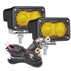 S2 Sport Amber Work/scene Light 3000K Led Cube Pods 4000LM Yellow Diffusion Wire New. Price: $43.95.