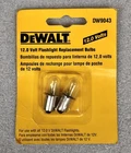 Dewalt 12V Flashlight Replacement Bulbs 2-PK #DW9043 Nos New. Price: $16.95.