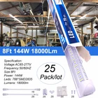 25 Pack Linkable T8 Ft Led Shop Light Fixture 144W 100W 72W 6500K Garage New. Price: $399.29.