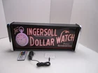 The Ingersoll Dollar Watch Led Display Lighted Sign Lightbox Wall Hanging New. Price: $125.00.