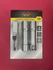 Defiant Rechargeable Led Flashlight 500 Lumens Aluminum Water Resistant 2-PACK New. Price: $21.50.