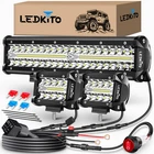 12 Inch Led Bar And 2PCS 4 Pod Lights Off Road With Switch 3 New. Price: $60.45.