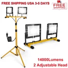 14000LM Led Work Lights With Stand, 2 Adjustable Head, Waterproof, Durable 6500K New. Price: $58.74.