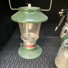 Coleman Green Handheld Candle Lantern - Metal & Plastic Camping Light Used. Price: $20.00.
