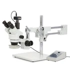 Amscope 3.5X-90X Boom Stand Stereo Microscope 8-ZONE 80-LED Light + 5MP Camera New. Price: $1132.99.