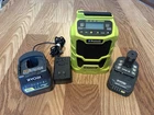 Ryobi One+ P742 18V Compact Bluetooth Speaker Am Fm Radio & Battery Charger Used. Price: $139.99.