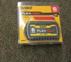 Dewalt DCB606 Flexvolt 6.0AH Battery 20V/60V Max Li-ion 2025 Model New Package. Price: $89.98.