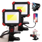 Yls 2PK 2100LM Cob Led Rechargeable Work Light W/ Clamp, Magnetic Clip New. Price: $68.63.