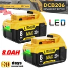 2PACK For Dewalt Volt Max Xr 8.0AH Lithium Ion Battery DCB206-2 DCB205-2 New. Price: $30.78.