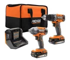 Ridgid 18V Cordless 2-TOOL Combo Kit * Drill/driver & Impact R92721 New. Price: $105.99.