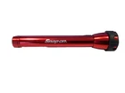 Snap On 7 Red Anodized Aluminum Led Flashlight 2AA Cell Fresh Batteries Nice Used. Price: $27.95.