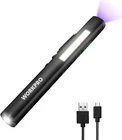 Workpro Led Flashlight Uv Black Pocket Pen 450 Lumen Usb Rechargable New. Price: $14.59.