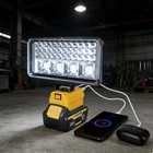 Led Work For Dewalt 20V Battery, 90W Flashlight With Usb Charging Port New. Price: $16.99.