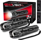 Gearlight S1000 Led Tactical Flashlight 2-PACK High Lumen, Zoomable, 5 Modes New. Price: $12.49.