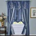 Blue Striped Modern Semi-sheer Light Filtering Window Curtain Drape Full Set New. Price: $22.49.