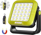 30W Rechargeable Led Work Light- 1500LM Portable Magnetic Lights, 7 Modes, New. Price: $30.17.