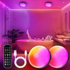 2 Pack Waterproof Rgbw Shower Lights Rechargeable Remote Dimmable Bathroom Led New. Price: $26.18.