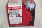 Craftsman Retractable 20-FT Cord Reel Drop Work Light W/handle Outlet 73942 New. Price: $60.00.
