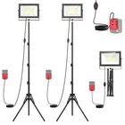 Livowalny 200W Led Work Lights Stand Compatible Milwaukee Battery 2PCS 20000LM New. Price: $120.86.
