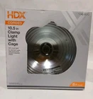 Hdx 10.5" Clamp Light With Cage Aluminum Silver 300W. 8' Cord New. Price: $21.99.