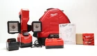 Milwaukee 2122-21HD M18 Utility Bucket Light Kit W/ Tool, Battery, Charger & Bag Open. Price: $499.95.