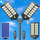 Solar Street Lights Outdoor 2 Pack 8000W Parking Lot 460000 Lumens New. Price: $179.99.
