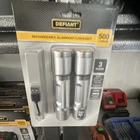 Defiant Rechargeable Aluminum Led Flashlight 2-PACK 500 Lumens Usb New. Price: $24.99.