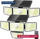 Adewalk 3000LM Solar Outdoor Lights - Upgraded 2PACKS 4 Heads 188 Led Security New. Price: $64.97.