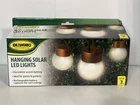 Set Of 3 Hanging Solar Led Lights New Old Stock 2012 Appx 4" Ideaworks. Price: $9.99.