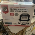 Sure Bilt 2000 Lumen 18 Watt Rechargeable Led Work Light Li-ion Battery #572 New. Price: $24.99.