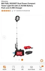New Milwaukee Fuel Rocket Dual Power Tower Light Kit MXF040-1XC Open. Price: $1799.99.
