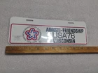 1976 Adams Friendship Wisconsin License Topper-booster Plate Bicentennial Used. Price: $40.00.