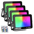 Rigidon 4 Pack 50W Led Flood Light Outdoor, 16 Colour Changing IP66 Waterproo... New. Price: $76.61.