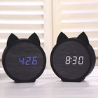 & Tai Led Wooden Alarm Clock Cute Cat Silicone Voice Control Usb/battery Op New. Price: $25.74.
