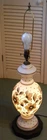 Illuminated Base Vtg Table Lamp Satin Glass Hand Painted Flowers Way 37.5" Wow Used. Price: $203.97.