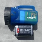 Garrity Blue Plastic Handheld Flashlight Battery Powered + New Used. Price: $22.00.