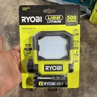 Ryobi Led Pivoting Flip Light Kit Usb Lithium 500 3-MODE With Battery FVL52K New. Price: $35.00.