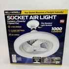 **bell+howell Socket Air Light And Fan With Remote Open. Price: $25.00.