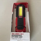 Hyper Tough 350-LUMEN 2-IN-1 Rechargeable Led Work Light Portable Magnetic New. Price: $19.99.