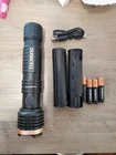 Duracell Durabeam Ultra Flashlights Dual Power Rechargeable Battery, 1200 Lumens New. Price: $17.75.