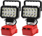 2 Pcs Led Work Light Compatible With Milwaukee 18V Battery, Cordless Flood New. Price: $40.47.