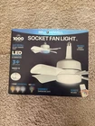 Bell + Howell Socket Fan Ceiling Light With Remote Control, 1000 Lumens New. Price: $35.50.