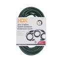 Hdx 25 Ft. 14/3 Outlet Extension Cord, Green New. Price: $19.90.
