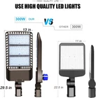Juyace 300W Led Parking Lot Light Slip Fitter Mount Dusk To Dawn IP65 Shoebox .. Open. Price: $183.75.