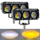 Yellow/white Dual Color Motorcycle Driving Fog Lights Bar 2PCS Approx 3.8... New. Price: $35.51.
