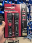Husky Rechargeable 2-PACK Focusing Flashlight 1200 Lumens New. Price: $27.00.