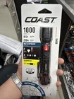 Coast #G40R 1000 Lumens 8.5H 210M Waterproof Rechargeable Flashlight New. Price: $39.95.