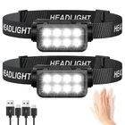 Sogdeco Rechargeable Headlamp Flashlight 2-PACK 8 Led 2500 Lumen Ultra-light New. Price: $28.77.